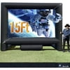 Smart home15Ft Outdoor Indoor Inflatable Movie Projector Screen with Built-in Blower Front and Rear Projection