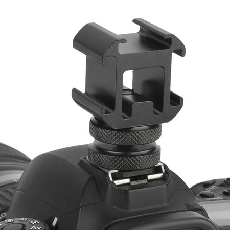 Image of Hot Shoe Mount Hot Shoe Mount Adapter Camera Hot Shoe Holder Triple Hot Shoe Mount Adapter Triple Hot Shoe Base Mount Adapter Extend Holder For Microphone Monitor LED Video