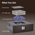thumbnail image 3 of M optimized Propane Fire Pit Table, Outdoor Firepit With Wind Guard Glass Beads & Rain Cover for Patio Yard Garden, 36" 48" 56" Bronze, 3 of 9