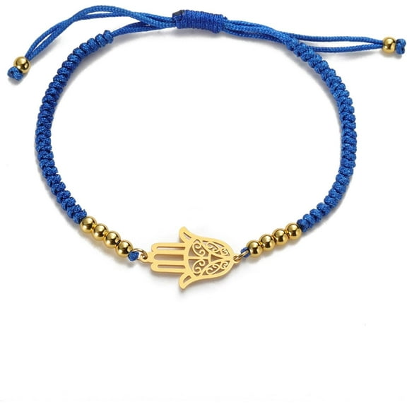 Hamsa Bracelet Hand of Fatima Bracelet Adjustable Beaded Couple Bracelets Kabbalah Fatima Hand Amulet Jewelry Handmade Braided Rope Lucky Red String Bracelet