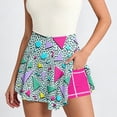 thumbnail image 2 of Arlun Womens Tennis Skorts for Women with Pockets Inner Shorts Fashion Geometrical Print High Waisted Flowy Athletic Golf Skorts for Running Workout Sports Summer Casual Wear 1-Mint Green M, 2 of 5