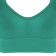 thumbnail image 6 of QATAINLAV Woman Padded Seamless Wireless Sport Bras Solid Casual Summer Spaghetti Straps Bralette Yoga Workout Crop Tops Green S, 6 of 6