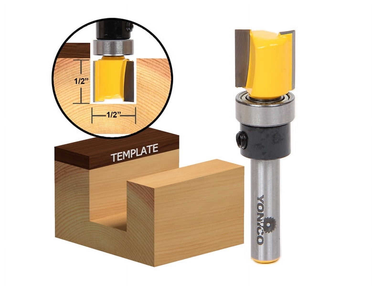 8 Bit Luthier Electric Guitar Router Bit Set - 1/2" & 1/4" Shank - Yonico 14801