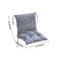 thumbnail image 3 of Secfreeship High Back Chair Cushion 15.74x15.74 Inch, All-Weather Rainproof Cushion with Straps, Indoor Outdoor Rocking Chair Pad for Patio,Blue, 3 of 6