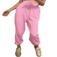 thumbnail image 1 of AMERTEER Women‘s Loose Sweatpants Elastic Waist Drawstring Solid Jogger Pants, 1 of 6