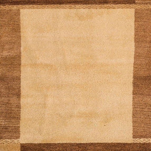 Ahgly Company Indoor Square Abstract Orange Abstract Area Rugs, 8' Square