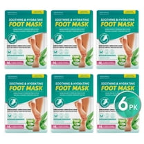 Original Derma Beauty 6PK Dry, Cracked Skin Foot Mask Moisturizing Socks - Lavender&Aloe (Aloe)