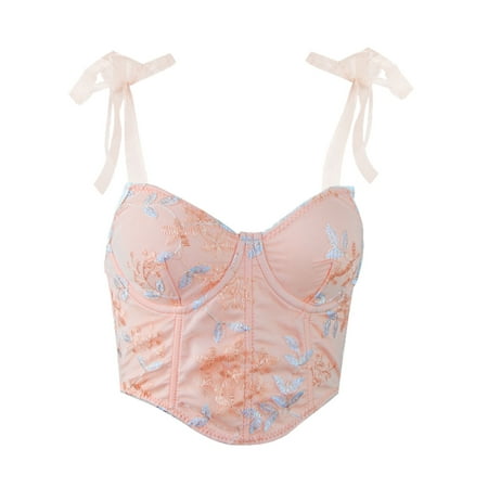 

Shapewear For Women Tummy Control Lace Bra Strapless Satin Tube Top Crop Bustier Top Sheer Casual Blouse Tops Mini Bustier