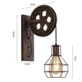 thumbnail image 2 of Aplique de pared industrial retro, 1 paquete de iluminación de pared enchufable vintage de latón antiguo, lámpara industrial retro, lámparas de pared de metal para mesita de noche, dormitori, 2 of 5