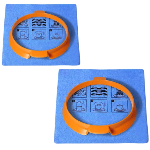 Reusable Blue Cloth Filter & Clamp Ring, 2-Pack,20-1100,Compatible with Hyper Tough 3 Gallon Vacuum (AT18203P-3B) and 4 Gallon Vacuum (AT18306-4B)