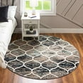 thumbnail image 1 of Unique Loom Trellis Frieze Collection Lattice Moroccan Geometric Modern Round Rug, 6 Feet, Multi/Blue, 1 of 5