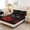 Black Red Cat Rose, variant on Flymme Pink Leopard Fitted Sheet Queen Size,3-Piece Animal Print Bottom Bed Sheet with 2 Pillowcases,18" Deep Pocket Mattress Cover for Women Man