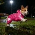 thumbnail image 7 of Dog Raincoat Waterproof Reflective Full Body Jumpsuit for Medium Dogs Like Corgi Pet Rain Gear with Hood for Rainy Day Walking and Outdoor UseXL, 7 of 7