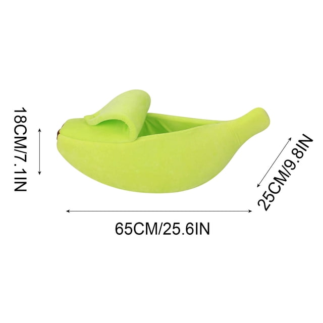 Fiudx Cama Tipo Plátano para Mascotas, Cálida, Suave y Transpirable, con Forma de Plátano, Ideal para Dormir En Invierno, Ideal para Mascotas Pequeñas, Medianas y Grandes, de 40 a 90 Cm.