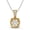 Yellow Gold Vermeil Plated Silver, variant on Collection 0.43 Ctw Round Lab Grown White Diamond Cluster Pendant Necklace with 18 inch Silver Chain for Women in 14K Real Yellow Gold Vermeil 2.5 Micron Plated in 925 Sterling Silver