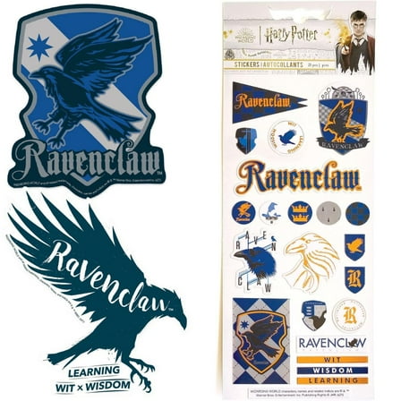 Paper House Harry Potter Ravenclaw Sticker Variety Pack – 3 Styles: 2 Vinyl Stickers, 21 Piece Paper Sticker Set
