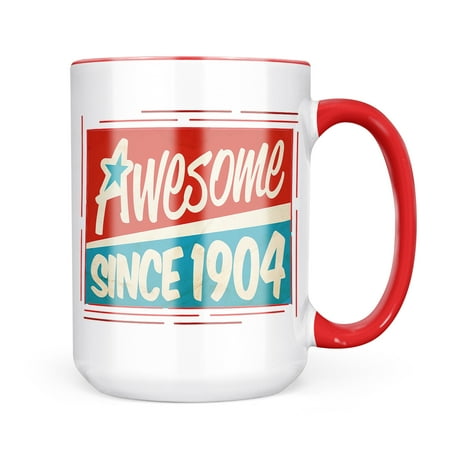 

Neonblond Awesome since 1904 Birthday/Year Mug gift for Coffee Tea lovers