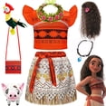 thumbnail image 2 of 2024 Disney Girls Vaiana Fantasy Niños Verano Volador Manga Carnaval Disfraz Niños Princesa Fiesta Elegante Vestido Moana Ropa, 2 of 5