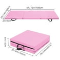 thumbnail image 7 of Matladin 6' Folding Tri-Fold Gymnastics Gym Exercise Aerobics Mat, 6ft x 2ft x 2in PU Leather Tumbling Mats(Pink), 7 of 7