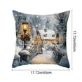 thumbnail image 4 of Xuniizn Christmas Pillow Covers 18x18 inch Xmas Decorations Soft Plush Faux Fur Wool Christmas Throw Pillow Cases Winter Holiday Decor for Sofa Living Room, 4 of 7