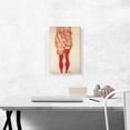 thumbnail image 2 of ARTCANVAS Standing Woman in Red 1913 Canvas Art Print by Egon Schiele - Size: 18" x 12" (1.50" Deep), 2 of 9