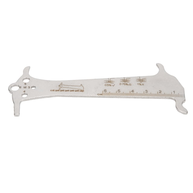 QIILU Règle de Mesure de Chaîne de Vélo de Montagne 3 en 1 Outil de Mesure d'Usure de Chaîne de Vélo de Route Argent, Règle de Mesure d'Usure de Chaîne de Vélo, Règle de Mesure de Chaîne de Vélo de Montagne