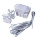thumbnail image 2 of 50 cajas de dulces para bodas, cajas de regalo impresas con cinta cosida, elegantes cajas para bombones (plateadas), 2 of 7