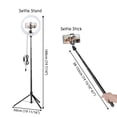 thumbnail image 4 of Yescom Kit de Support de Fond 10x8.5 Ft Anneau Lumineux LED 12 Pouces Dimmable Photo Vidéo, 4 of 10
