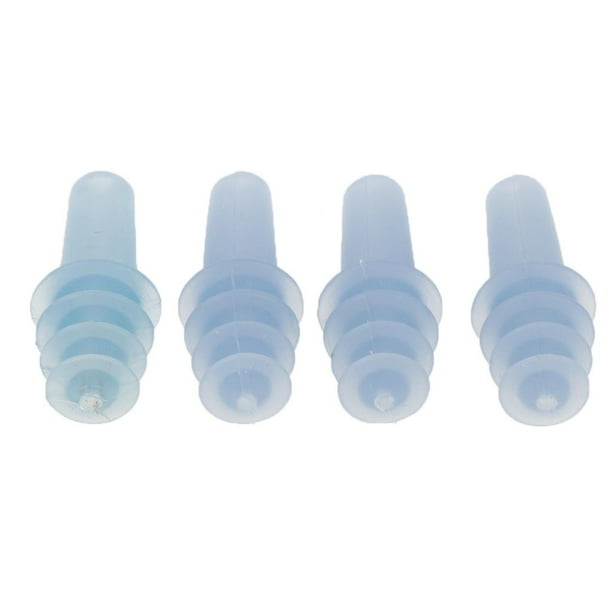 Tapones de silicona reutilizables para los oídos para viajes en avión Sleep Silence Blue Azul