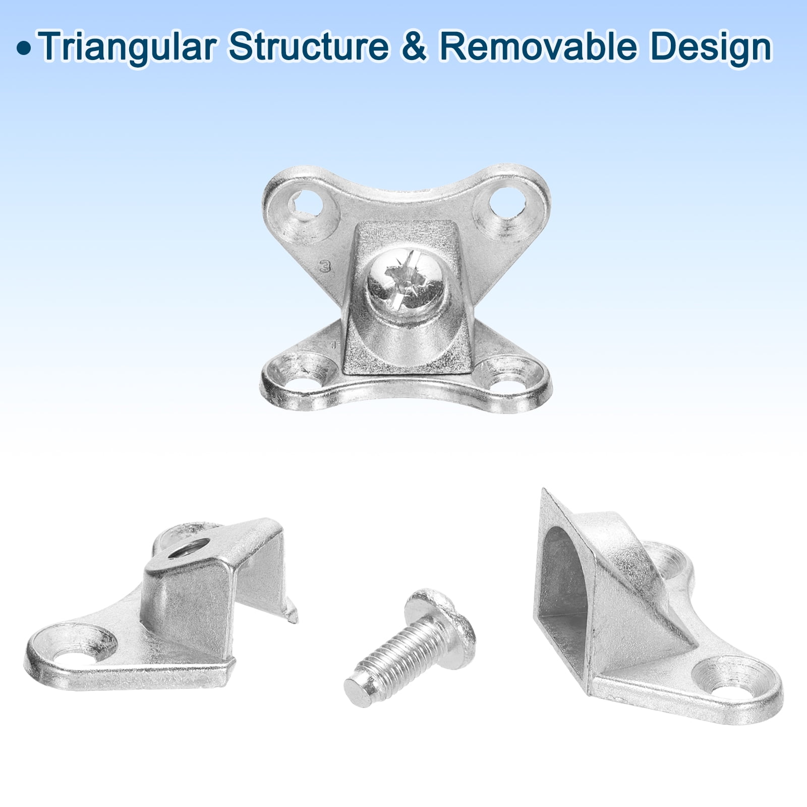 Uxcell Removable Corner Brace Metal Butterfly L Brackets Right Angle Support Screws for Shelves Cabinets 16pcs Silver
