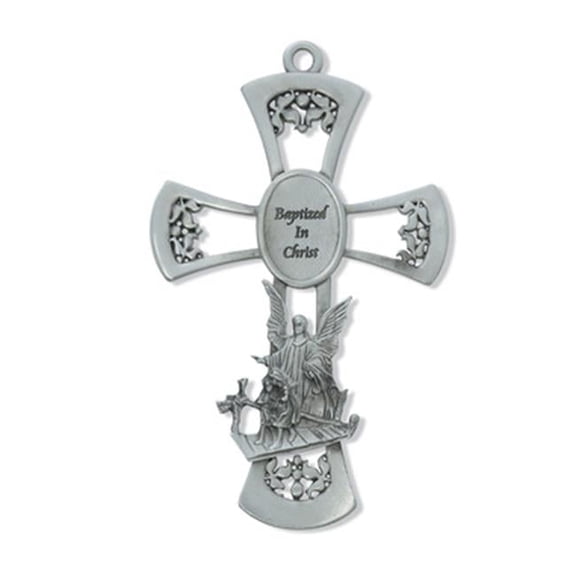 McVan 73-14 6 in. Pewter Guardian Angel Cross
