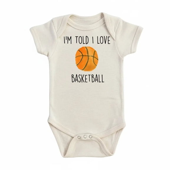 I Love Basketball Newborn Gift Baby Bodysuit
