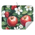 thumbnail image 5 of Yayeee Dish Drying Mat for Kitchen Counter 16" x 18" Microfiber Super Absorbent Coffee Decorative Pad, Red Apple Pattern, 5 of 5