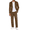 Brown, variant on Men's Suits 2 Piece Slim Fit Suit Set 2 Button Lightweight Casual Knit Blazer Suit Jacket Pants