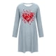 thumbnail image 2 of TaTaai Fashion Women's Valentine's Day Printed Nightgown, Short-Sleeve Round Neck Loose Dress, Airy Fabric for Summer Spring Daily Casual Occasions Gift, 2 of 6