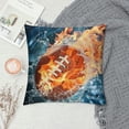 thumbnail image 2 of PHYHOO  Home Décor Super Soft Short Plush Square Throw Pillow Case Sofa Cushion Cover with Invisible Zipper- No Insert- Football Theme, 2 of 5