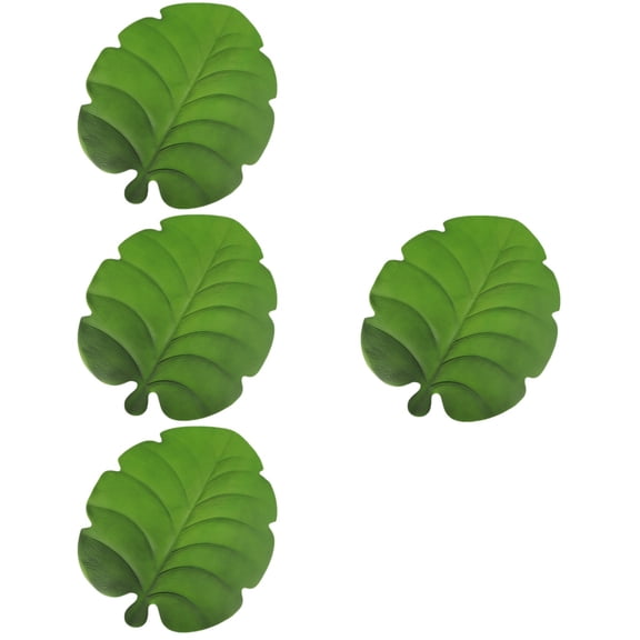 4pcs Protective Monstera Table EVA Mat Monstera Leaf Placemat Tropical Leaf Placemat