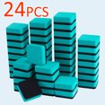 thumbnail image 1 of OBOSOE Dry Erase Erasers, 24 Pack Magnetic Whiteboard Dry Eraser Chalkboard Cleansers for Classroom, Home and Office (Green, 1.97 x 1.105 Inch), 1 of 8