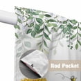 thumbnail image 4 of Eucalyptus Leaves Swag Valances for Windows 2 Pack, Kitchen Window Curtains 36 Inch Length, Sunflowers Spring Watercolor Country Floral Bee Privacy Swag Curtains for Living Room/Bathroom 36"x36", 4 of 8