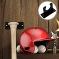 thumbnail image 1 of CHICHUMID Baseball Bat Rack Acrylic Wall Mount Hanger 2Pcs Black Organizing for Indoor Sports Storage, 1 of 8
