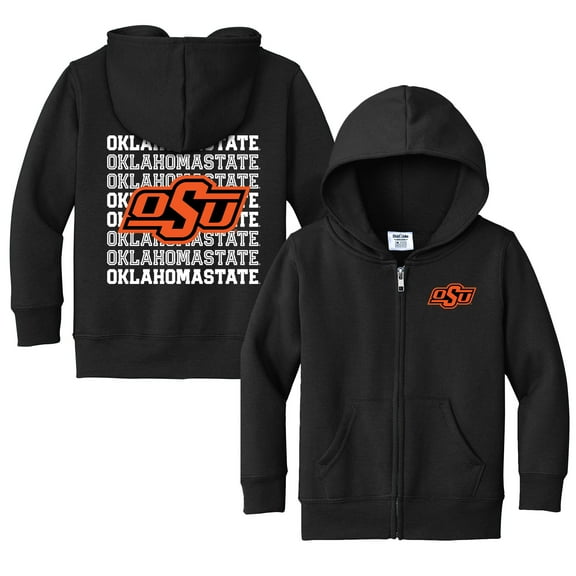 Toddler Chad & Jake Black Oklahoma State Cowboys Retro Full-Zip Hoodie
