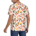 thumbnail image 2 of KLL Peach With Leaves1 for Men's Baseball Shirts,Short Sleeve Casual Shirts Button Down Shirt for Men Beach Summer Wedding Shirt-3X-Large, 2 of 7