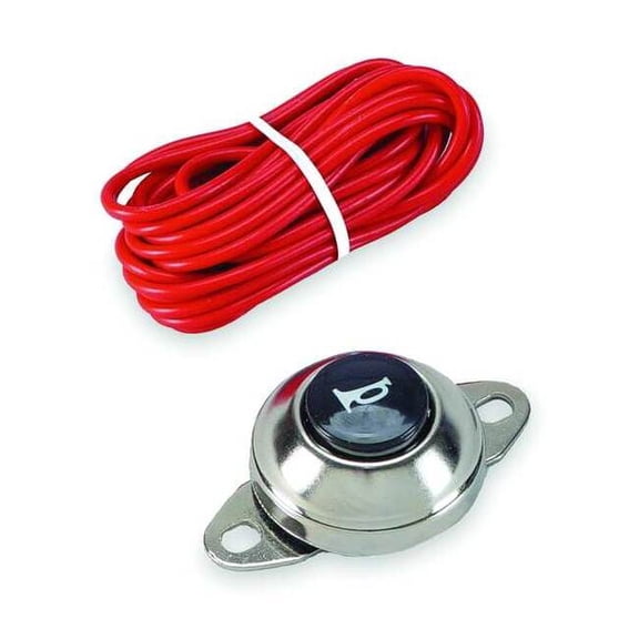 Wolo Universal Horn Button Switch Kit, Chrome Finish, Metal, Includes 2 Screws
