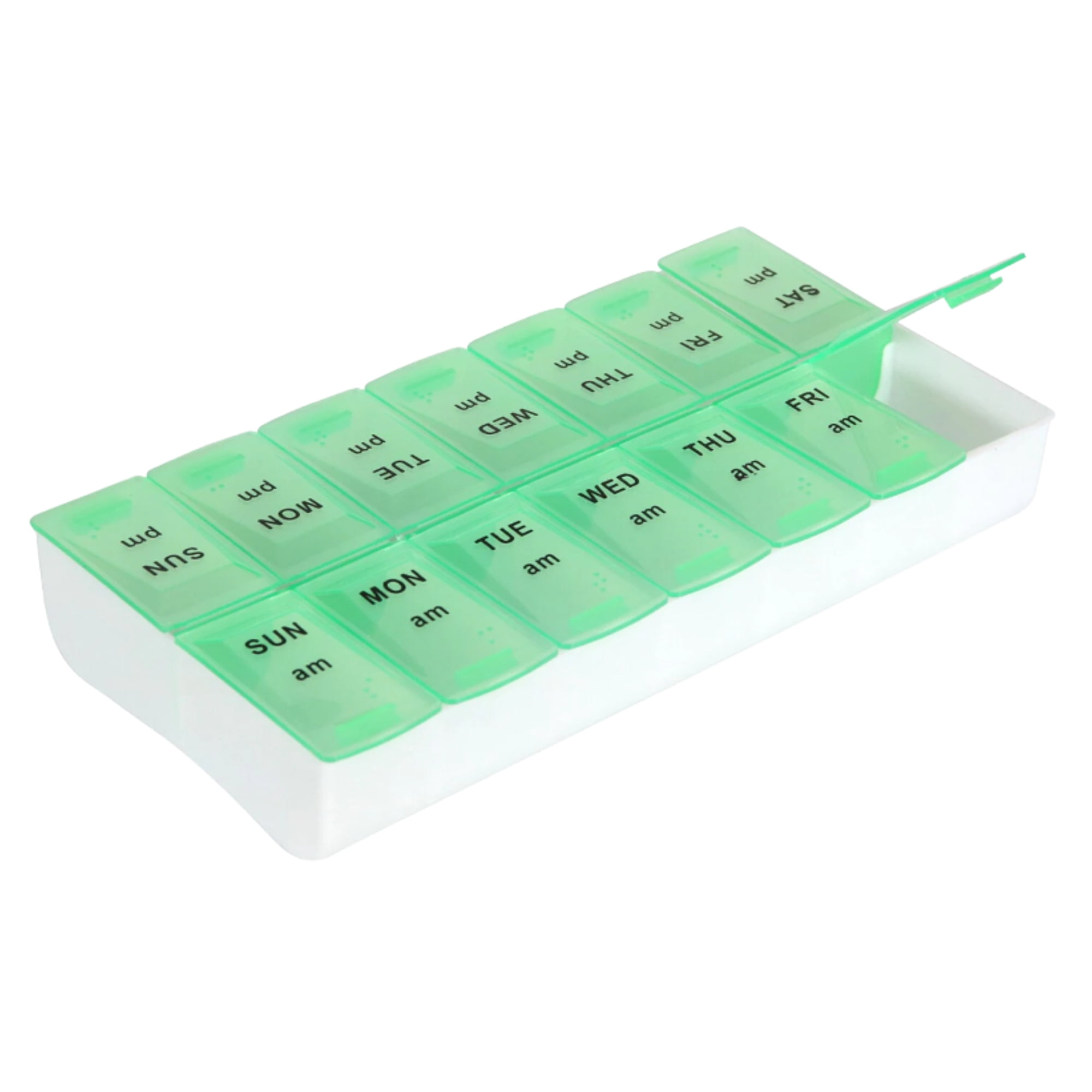 Weekly Pill Organizer 2 TimesADay 7 Day Pill Box Compartments