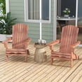 thumbnail image 3 of Costway Juego De 2/4 Sillones Para Exteriores Con Marco De Madera De Abeto, Respaldo Alto Y Reposabrazos Ergonómicos, Adirondack De Gran Tamaño Para Patio, Césped, Terraza, Camping, Color Marrón, 3 of 3
