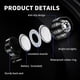 thumbnail image 4 of 2 luces LED para zapatos Croc (color negro), faros delanteros para Croc, luces pequeñas, 2 luces LED divertidas para zapatos Croc, luces LED pequeñas para adultos y niños Crocs G, 4 of 5