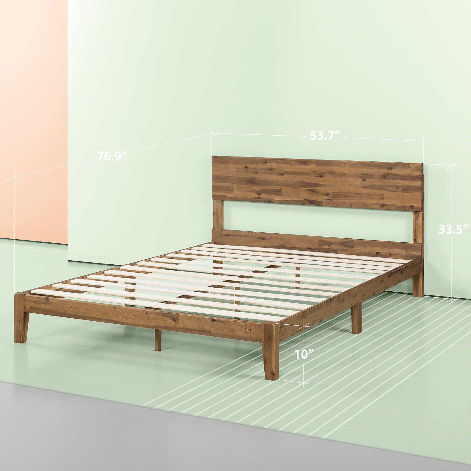 Zinus Julia 34" Wood Platform Bed Frame, Full