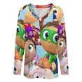thumbnail image 4 of Super Why Womens T Shirts V Neck Long Sleeve Tops Causal Loose Summer T-Shirts 2XL, 4 of 7