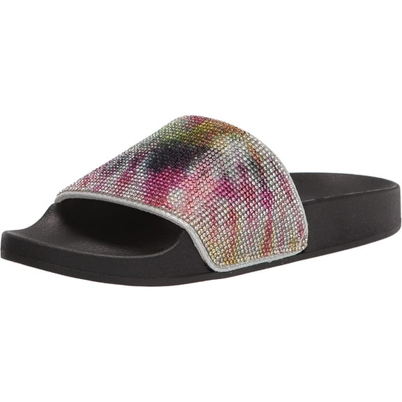 Steve Madden Womens Softey-g Slide Sandal 7 Tie Dye