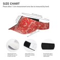 thumbnail image 3 of Fuzoiu Beef Steaks Print Adult Sunscreen Visor Cap,Adjustable Summer Cap for Men Women,Unisex Running Outdoor Beach Hat, 3 of 7